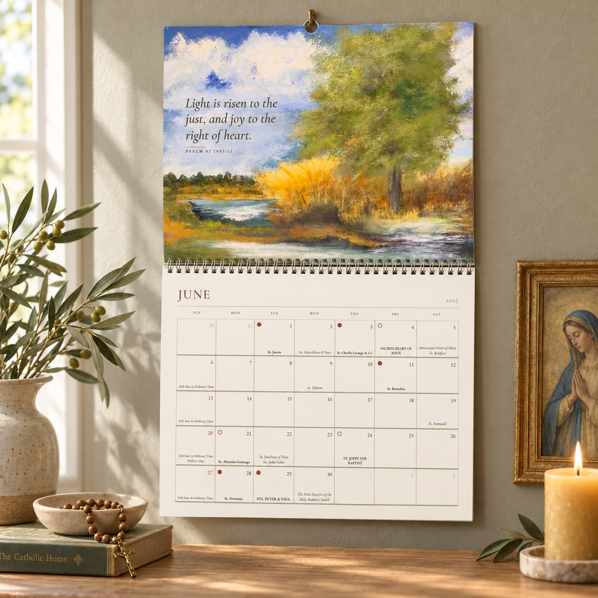 2027 Catholic Liturgical Calendar, Trish Gober Oil Paintings, Feast Days, Psalm Verses