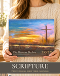 2027 Christian Wall Calendar, Trish Gober Oil Paintings, Bible Verses, Southern Skies Art